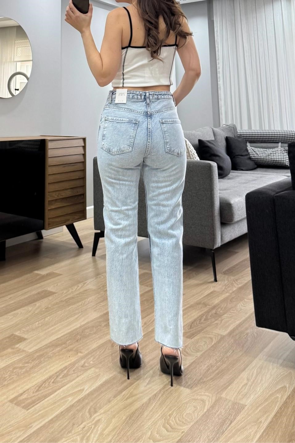 Zr Model Boyfit Jean Buz Mavi