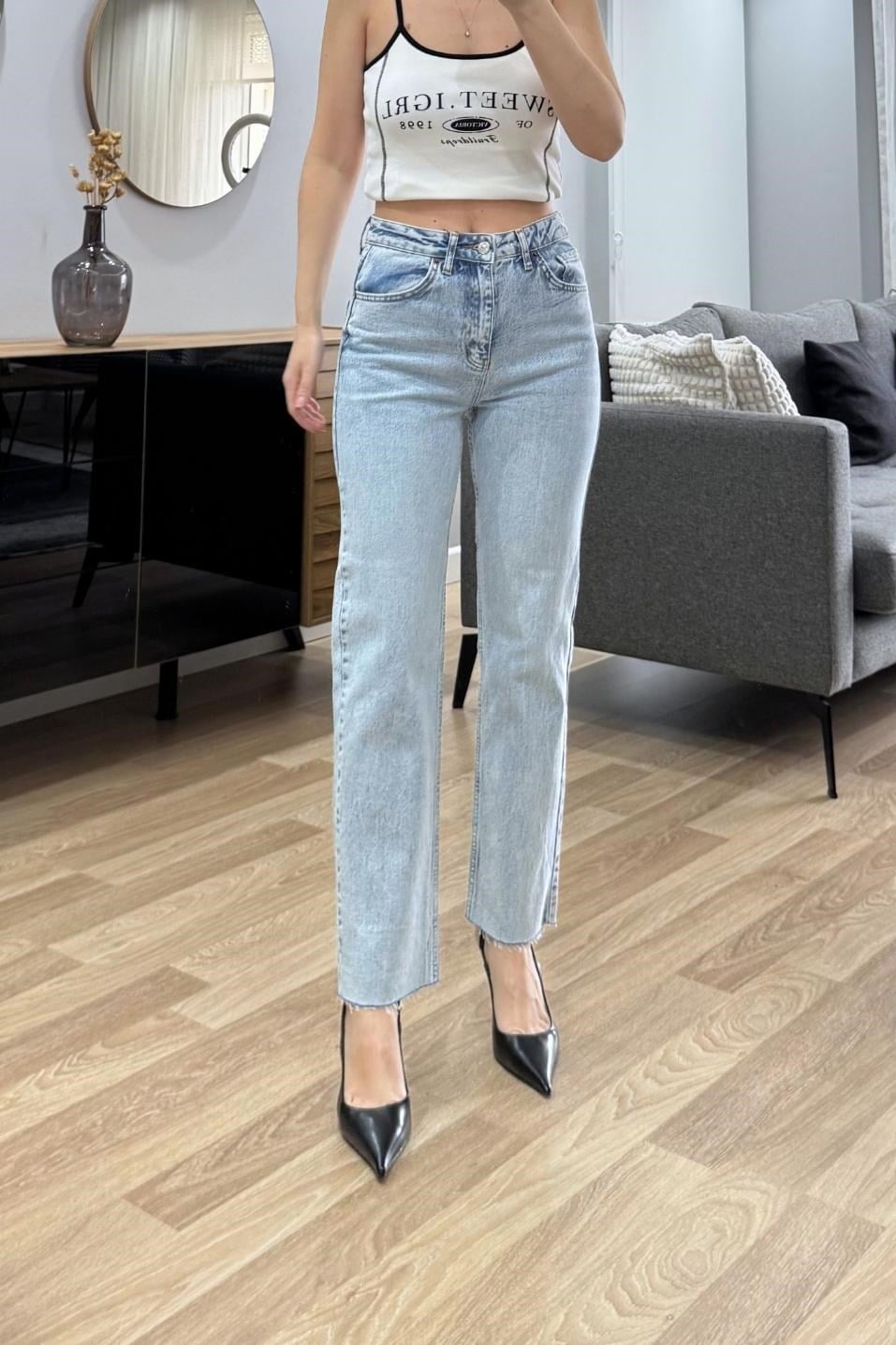 Zr Model Boyfit Jean Buz Mavi