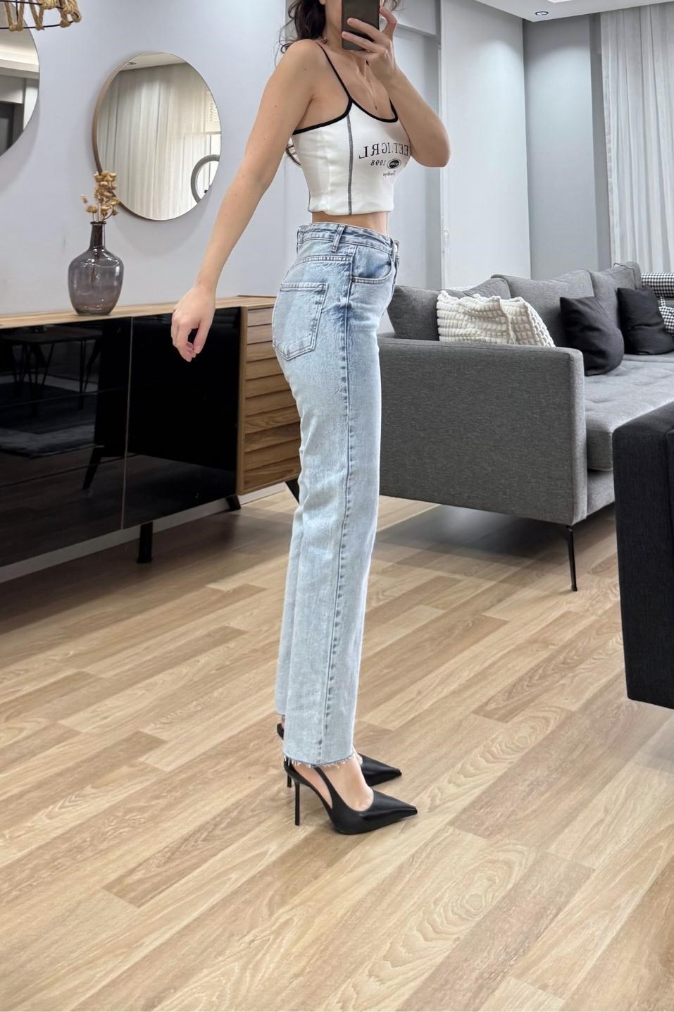 Zr Model Boyfit Jean Buz Mavi