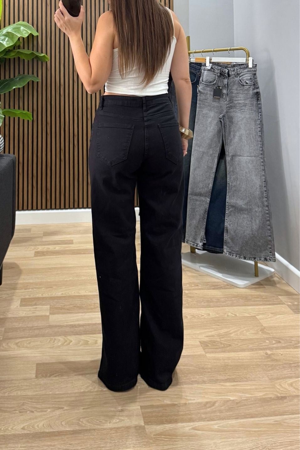 Zr Model Wide Leg Jean Siyah