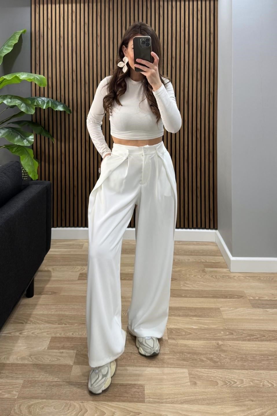 PantolonPremium Şalvar Pantolon Ekru