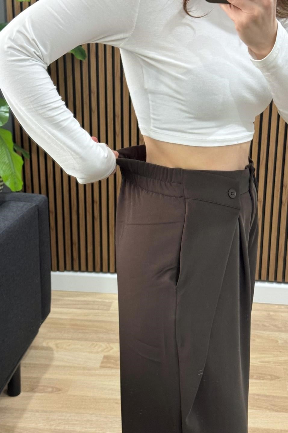 Premium Şalvar Pantolon Kahverengi
