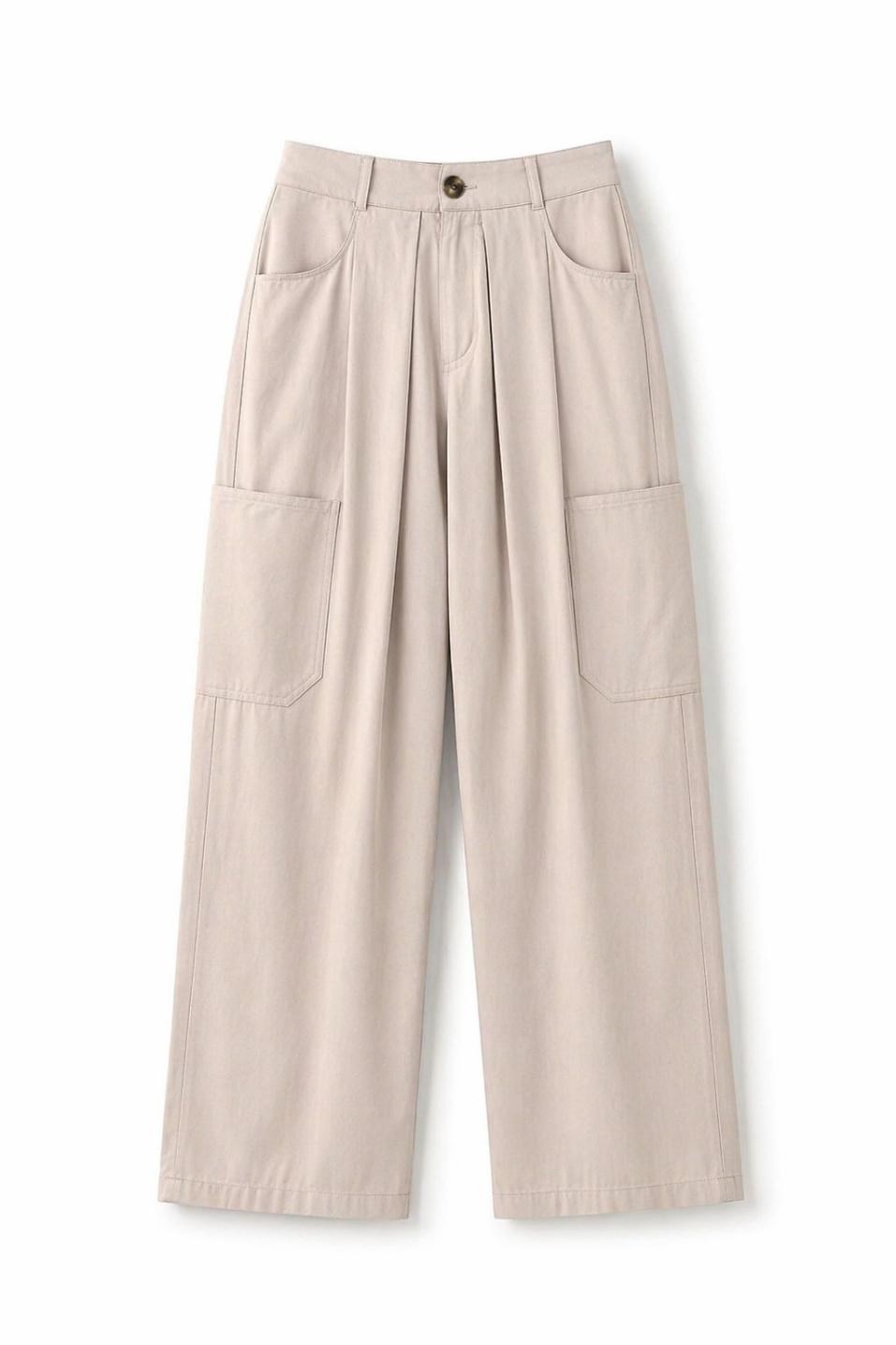 Şalvar Kesim Wide Pantolon Bej