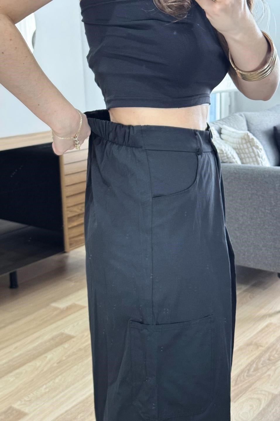 Şalvar Kesim Wide Pantolon Siyah