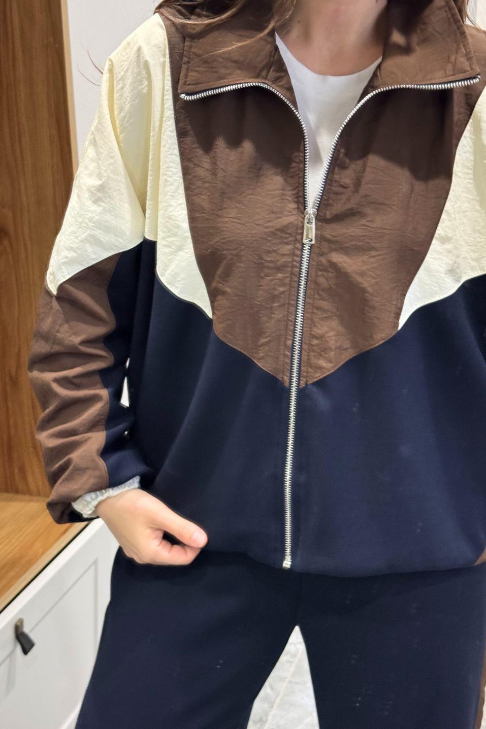 Artemis Dual Fabric Takım Lacivert-Kahve
