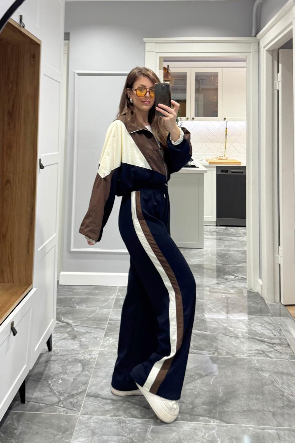 Artemis Dual Fabric Takım Lacivert-Kahve