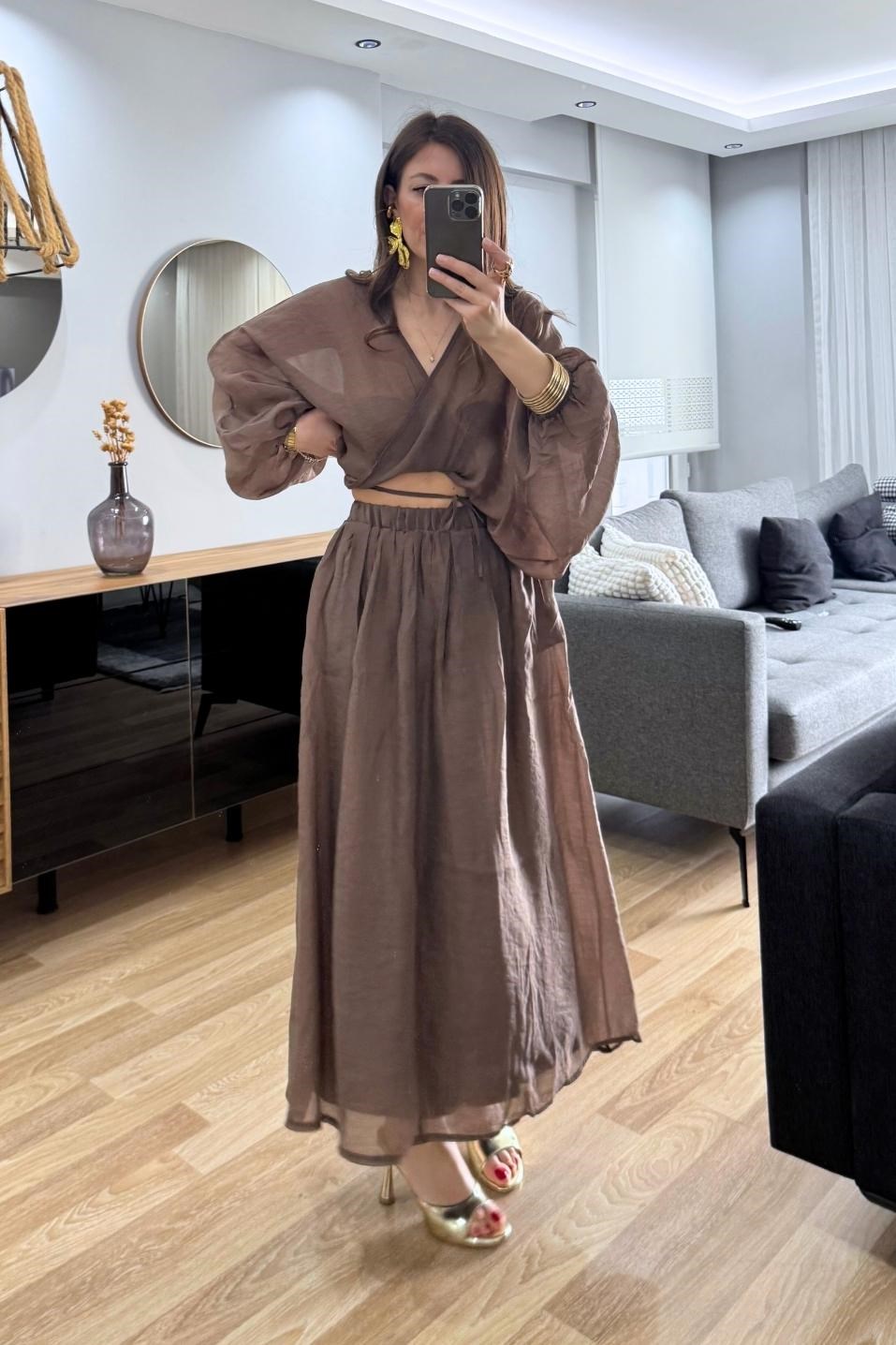 Mira Soft İkili Takım Kahverengi