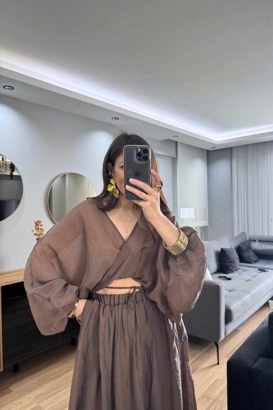Mira Soft İkili Takım Kahverengi