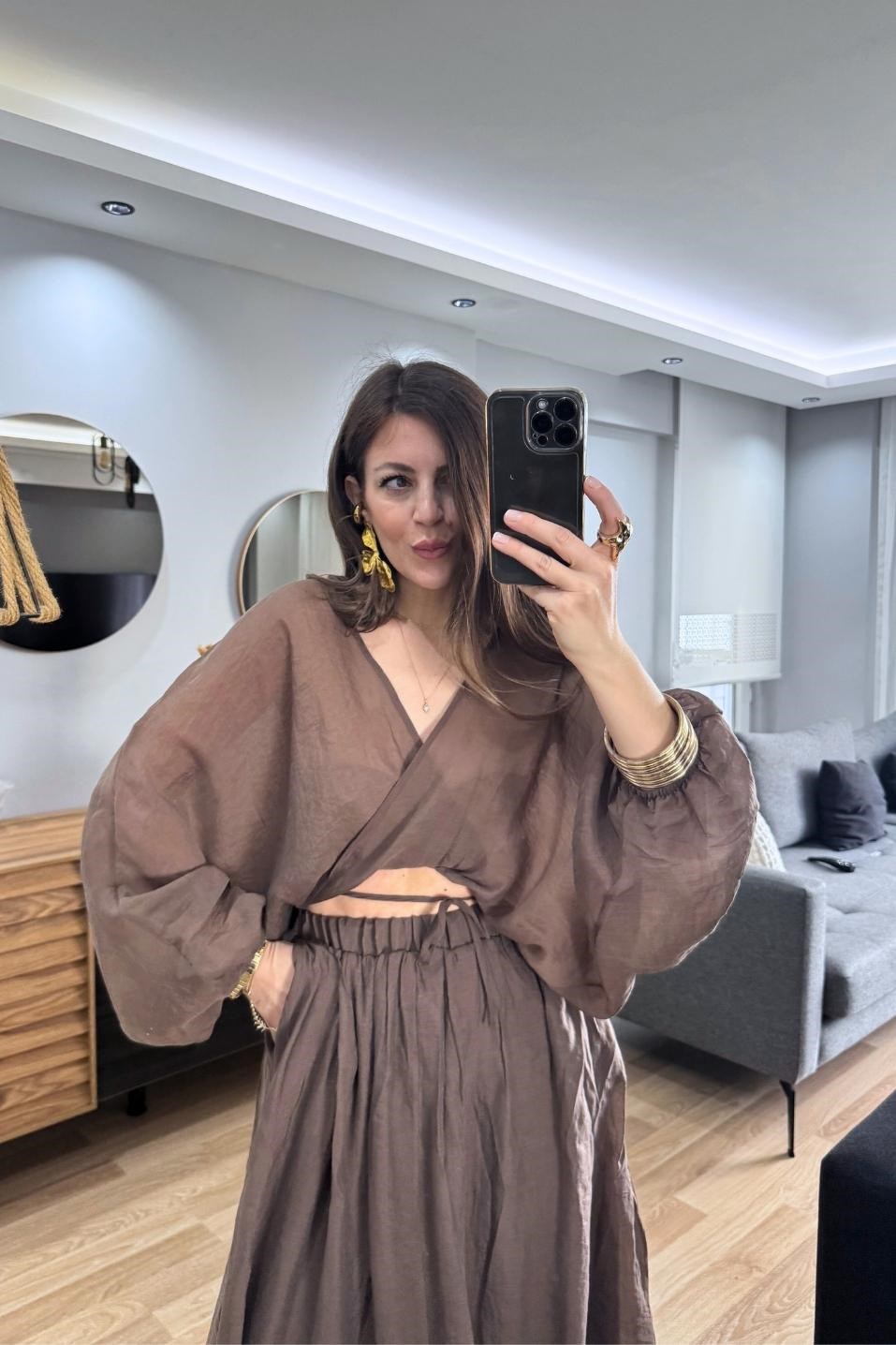 Mira Soft İkili Takım Kahverengi