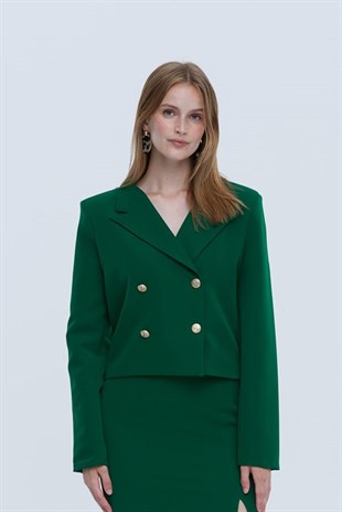 Silvia Kısa Ceket Yeşil