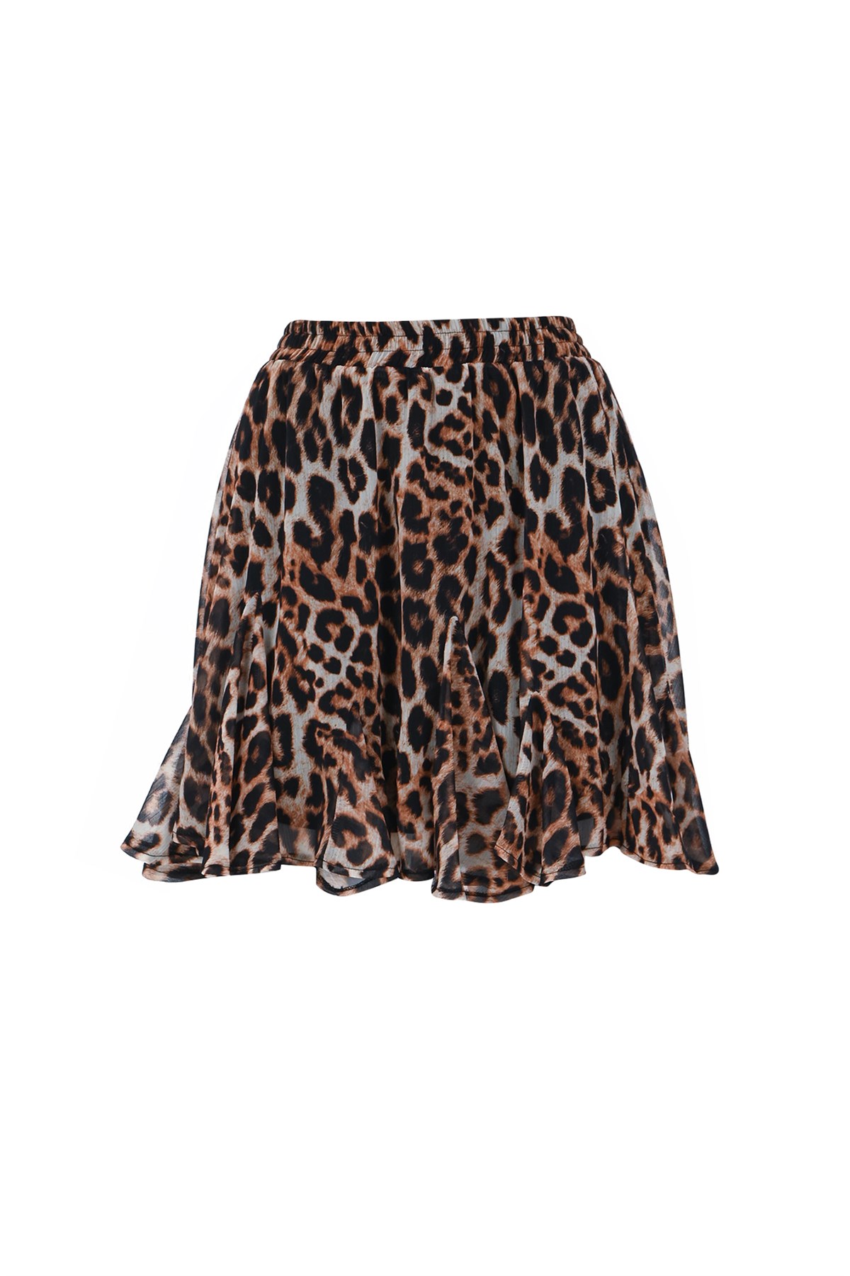 Leopard print chiffon skirt