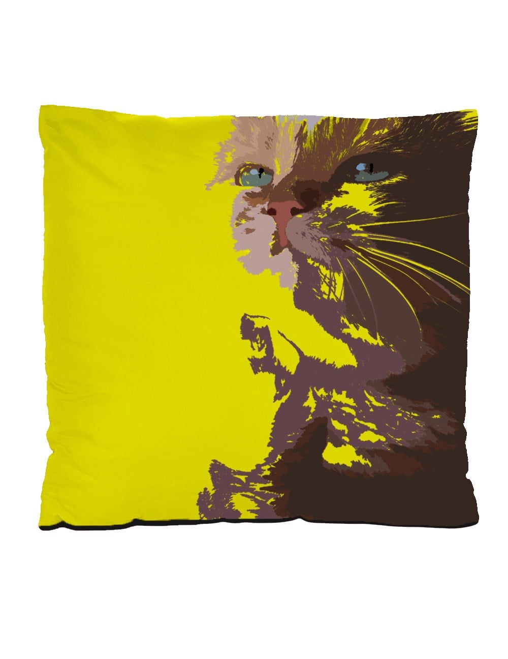 Baskılı Sarı Kırlent Yastık