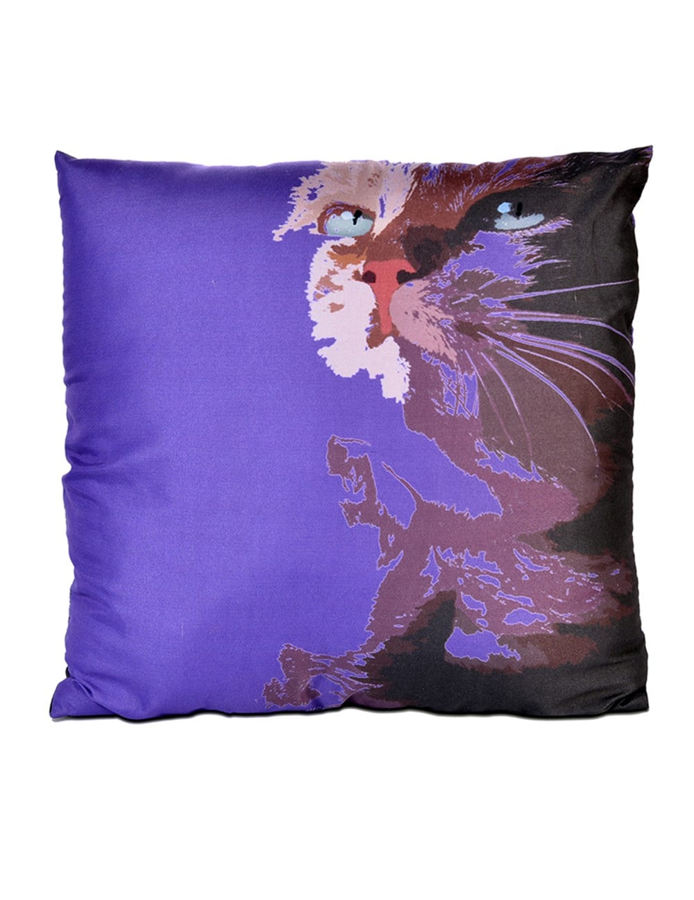 Zümrüt Şaziye Baskılı Mor Kırlent Yastık