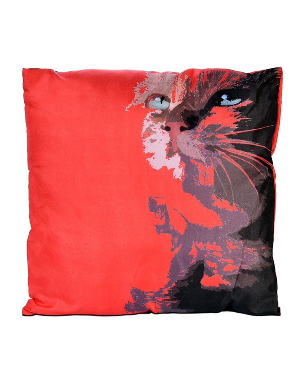 Baskılı Nar Çiçeği Kırlent Kılıfı