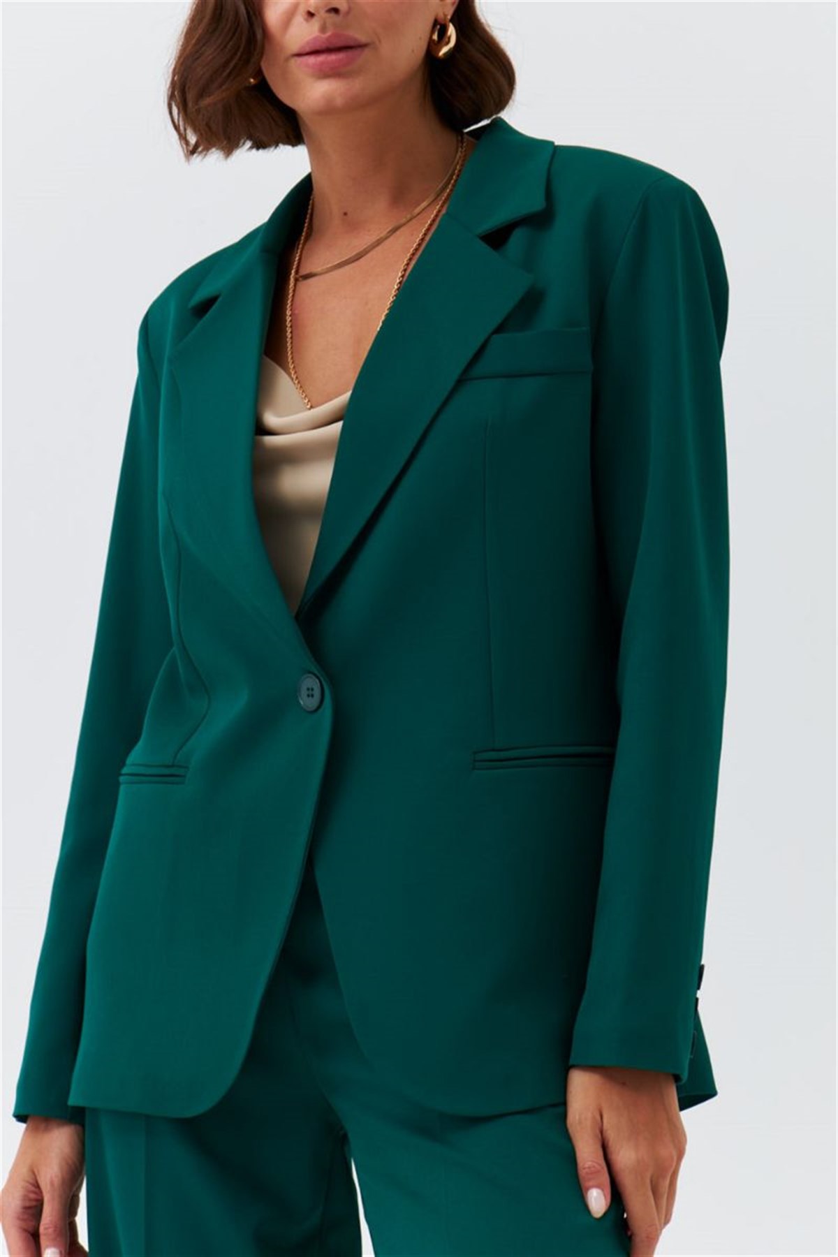 Blazer Zümrüt Yeşil Kadın Ceket