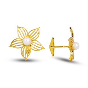 Flora Kol Düğmesi - GOLD