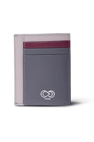 MINICA CARD HOLDER- GREY LEATHER