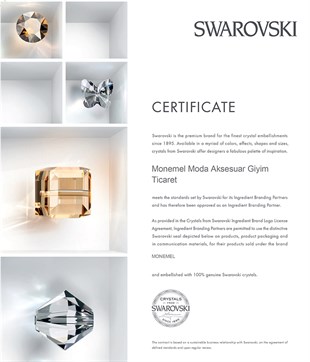 Monemel Mavi Swarovski Taşlı Kalp Küpe (Altın Kaplama)