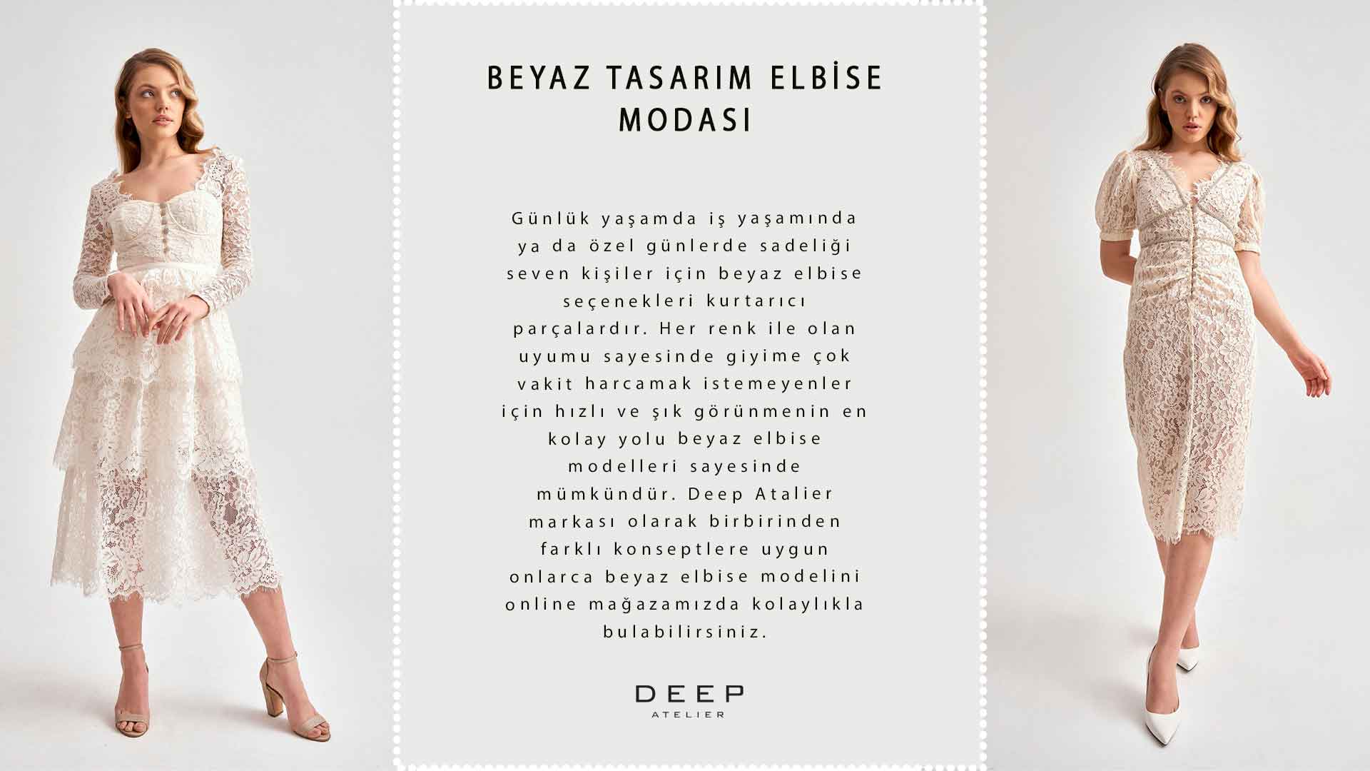 BEYAZ TASARIM ELBİSE