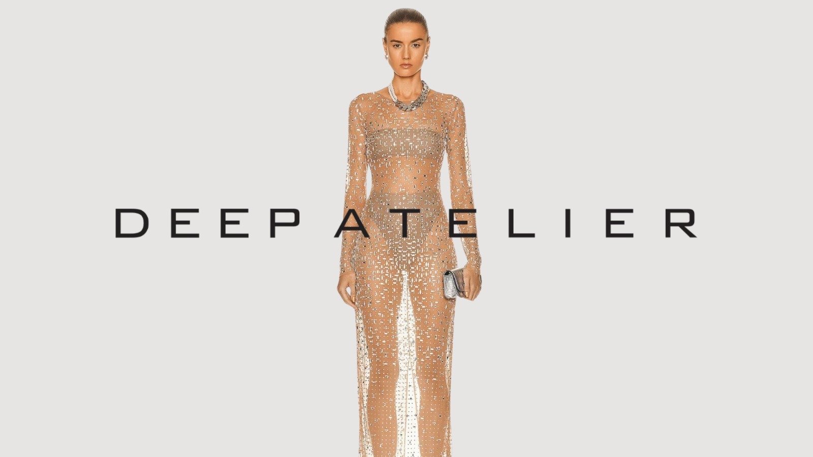 transparan elbise, deep atelier, transparan gece elbisesi