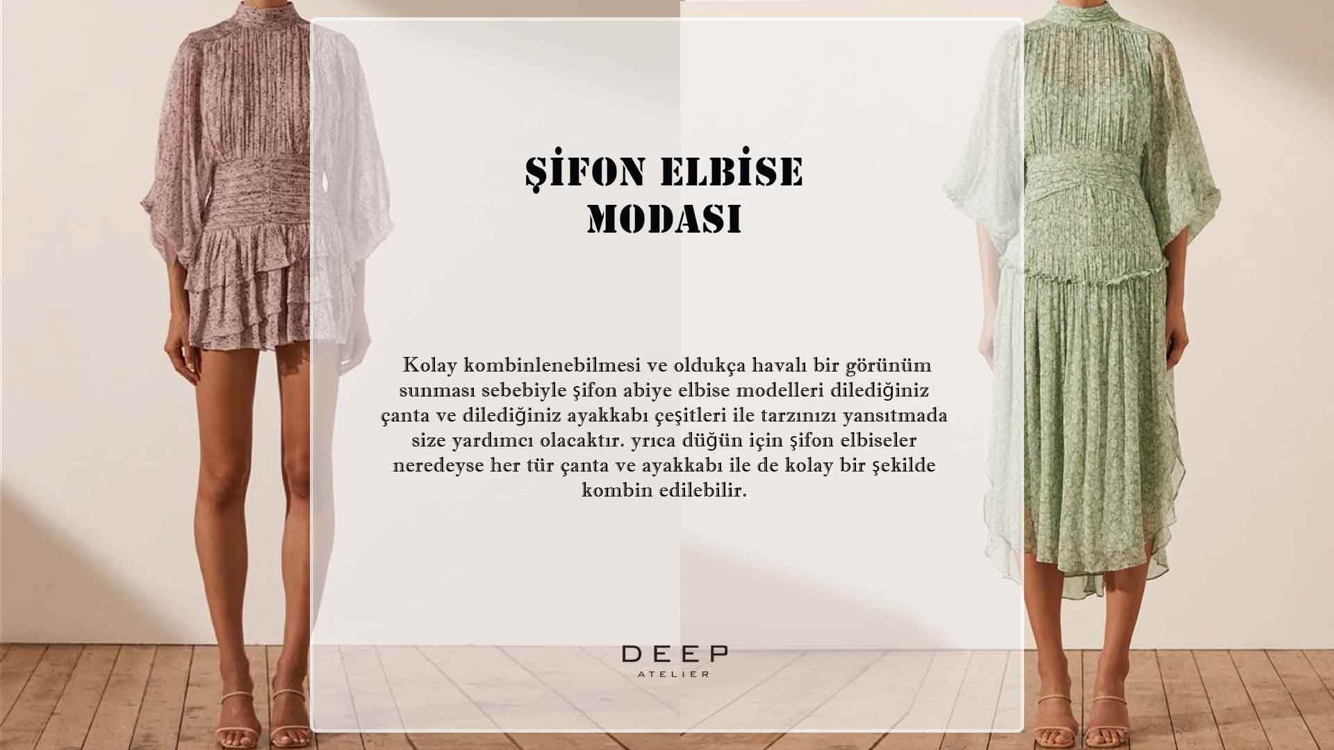 ŞİFON ELBİSE MODELLERİ