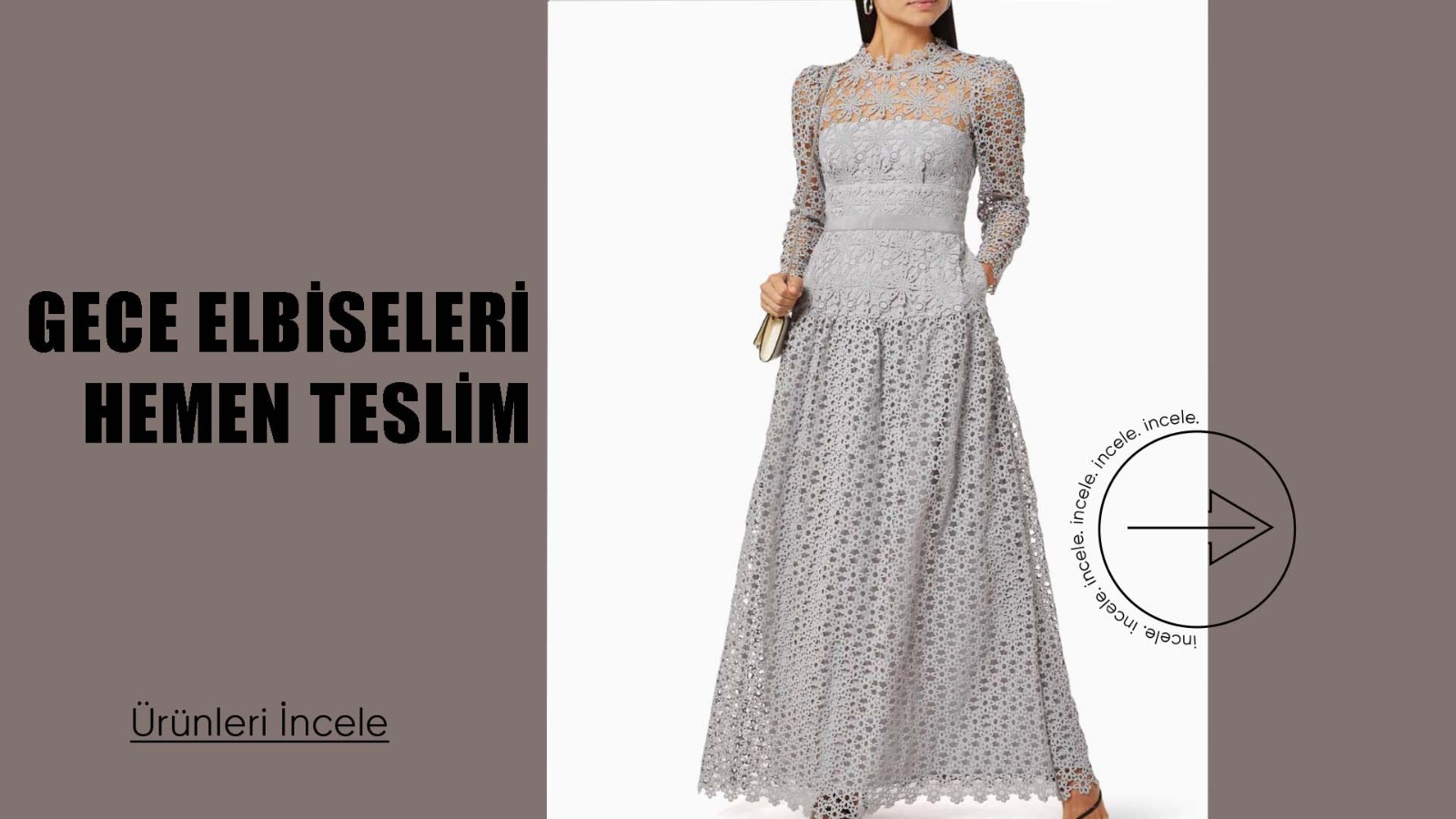 gece elbisesi, elbiseler, dantel detaylı elbise, deep atelier