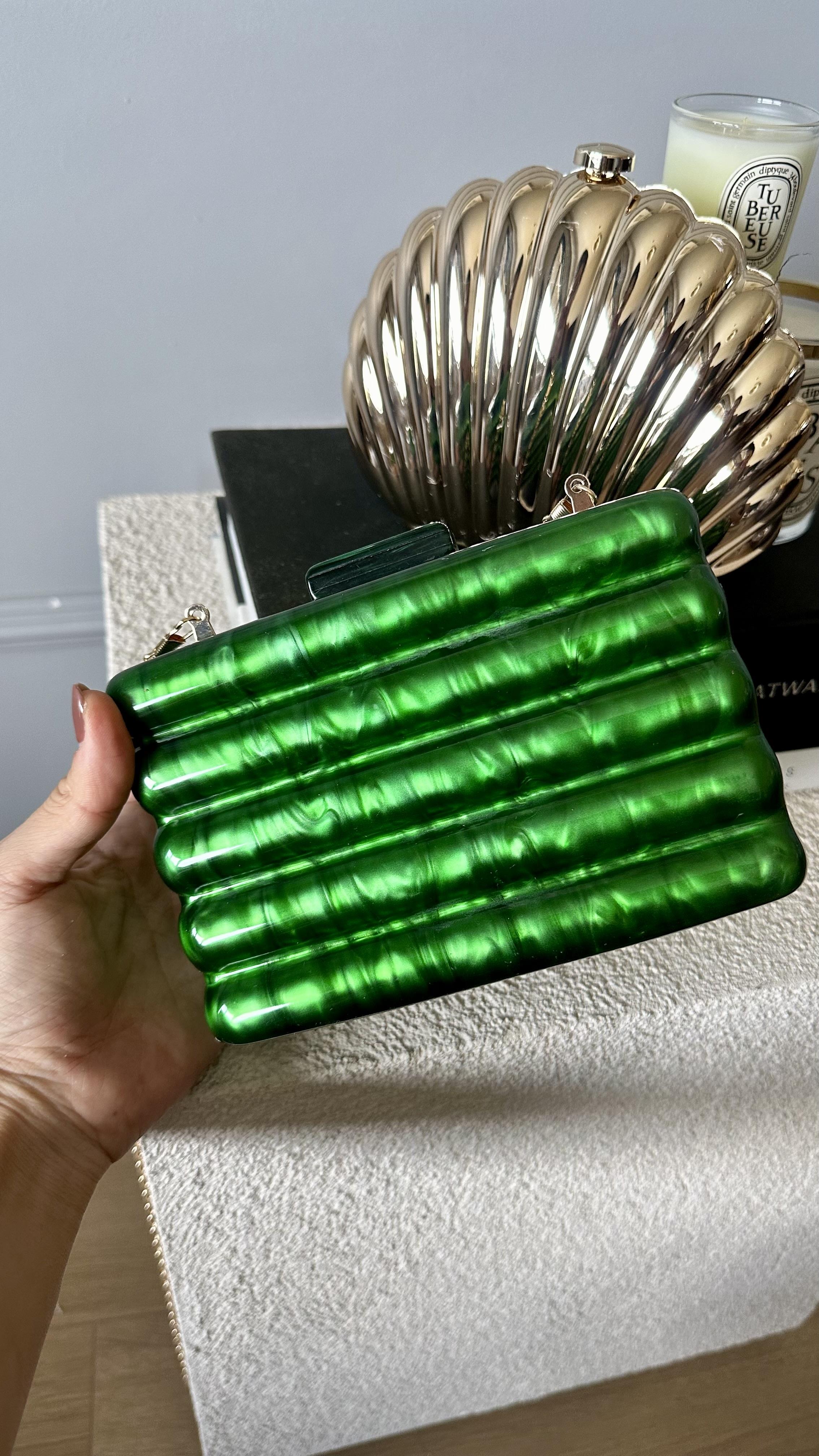 Yeşil Akrilik Clutch