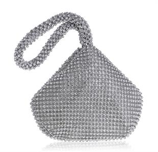 Bilezik Detaylı Taşlı Silver Çanta