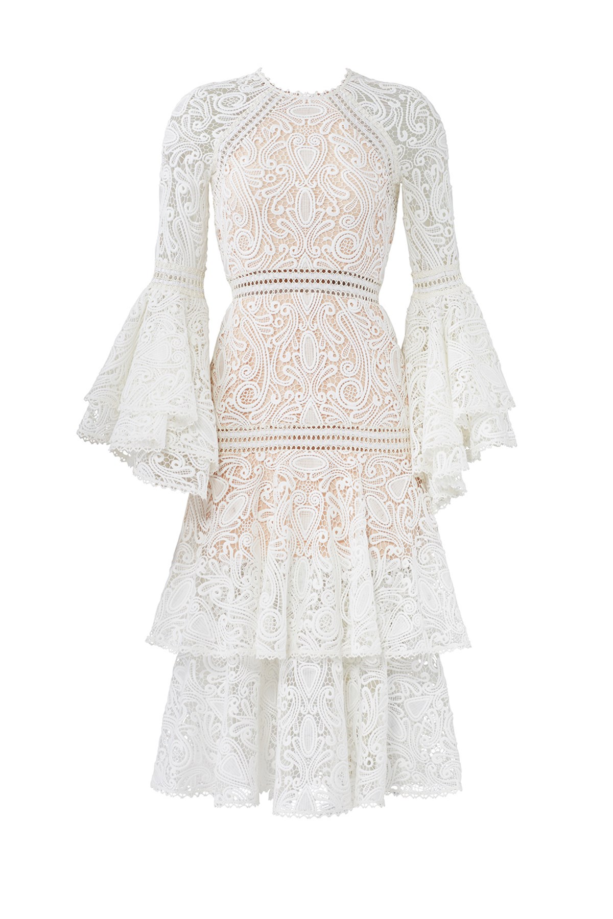 Beyaz Dantel Tasarım Elbise - Deep Atelier