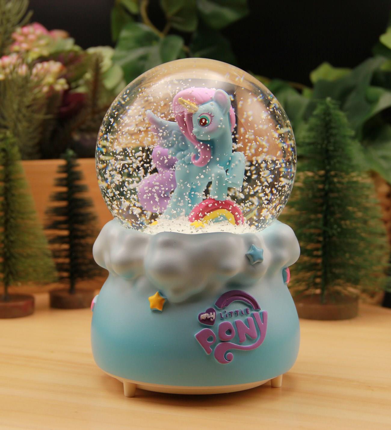 MY LİTTLE PONY UNICORN Kar Motorlu, Işıklı ve Müzikli Mega Boy Kar Küresi -  MAVİ