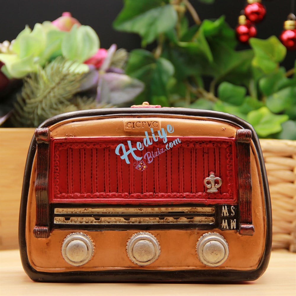 Radyo Kumbara Nostaljik Retro Kırmızı