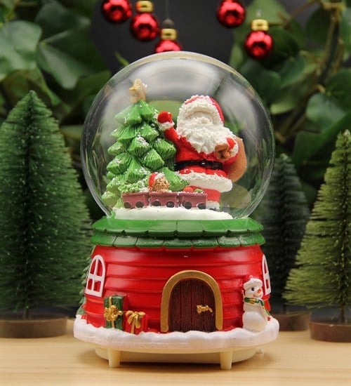 Yılbaşı Noel Kar Küresi Christmas Işıklı, Müzikli ve Kar Motorlu Mega Boy Kar Küresi PREMİUM