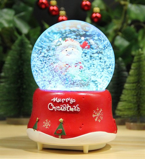 Yılbaşı Noel Kar Küresi Christmas Işıklı, Müzikli ve Kar Motorlu Mega Boy Kar Küresi PREMİUM
