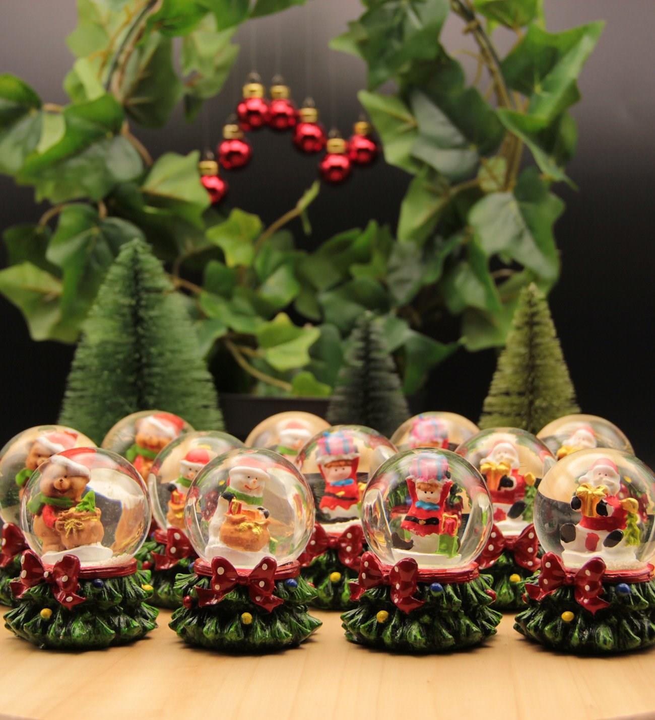 12'li Paket Yılbaşı Noel Kar Küresi - 12  ADET