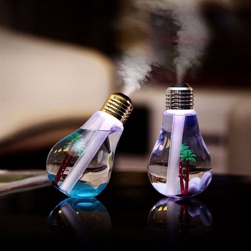 AMPUL Led Işıklı BUHAR MAKİNESİ ODA NEMLENDİRİCİ USB'Lİ