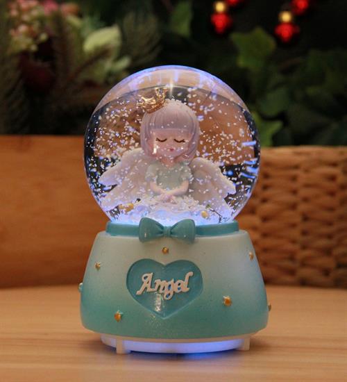 Angel Melek Işıklı ve Müzikli Kar Küresi Büyük Boy