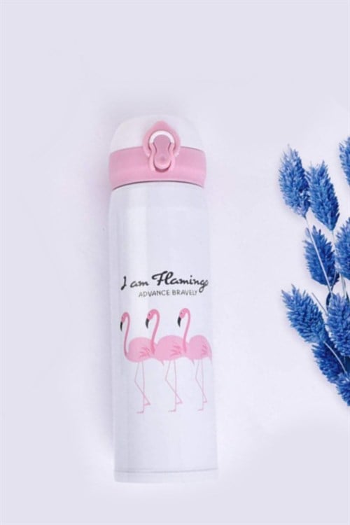 ChefPlus Flamingo Çelik Termos Mug 350ML