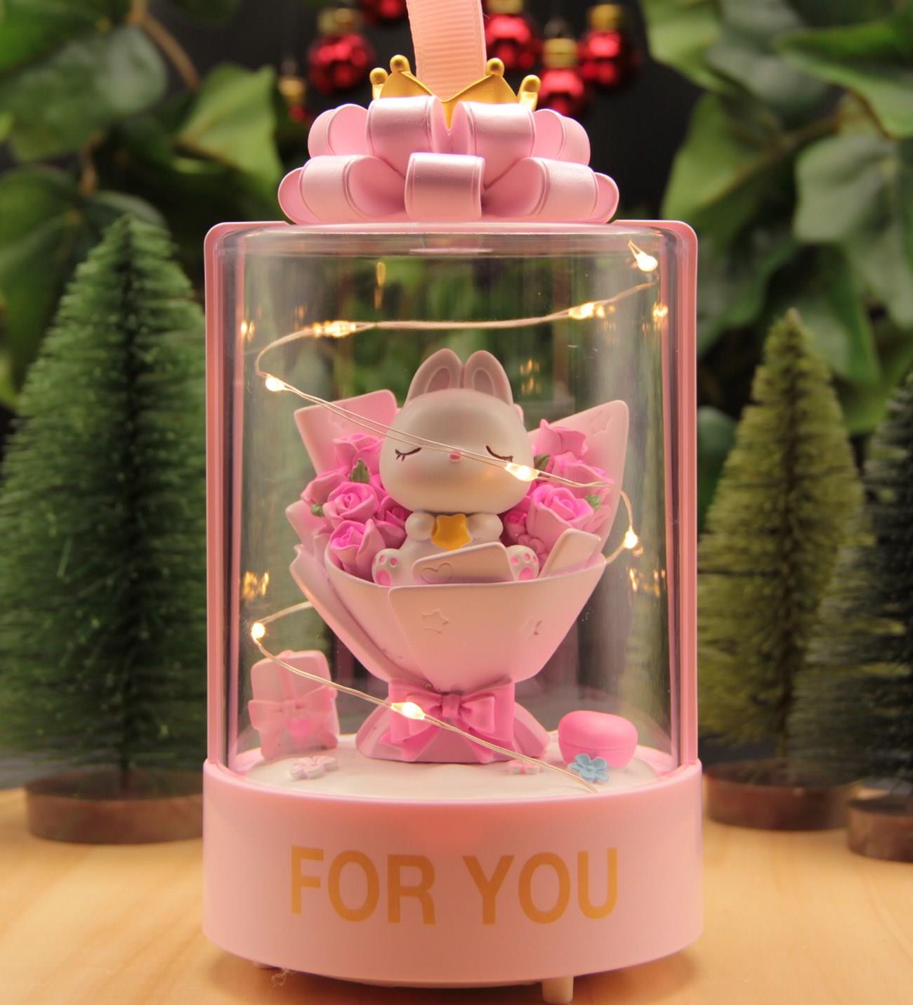FOR YOU TAVŞAN PREMİUM MÜZİK KUTUSU VE GECE LAMBASI ÖZEL SERİ