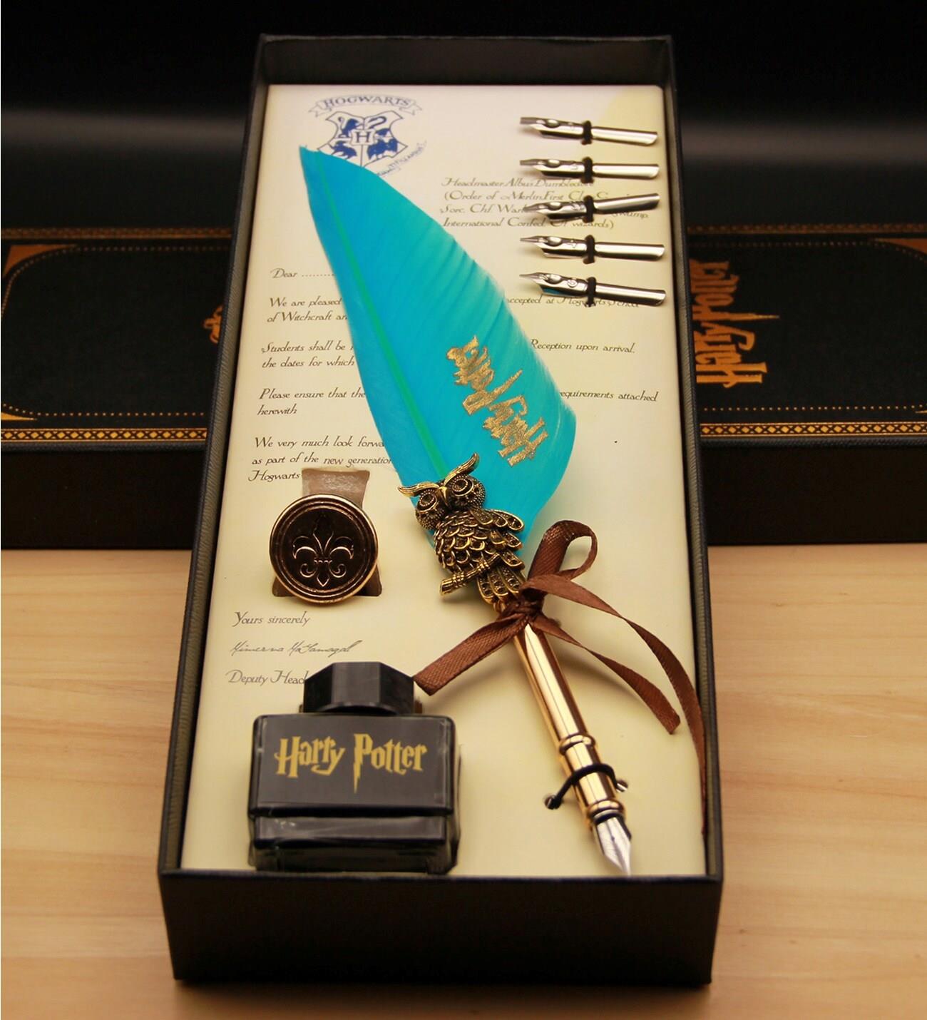 Harry Potter Divit Tüylü Kalem Seti - Turkuaz