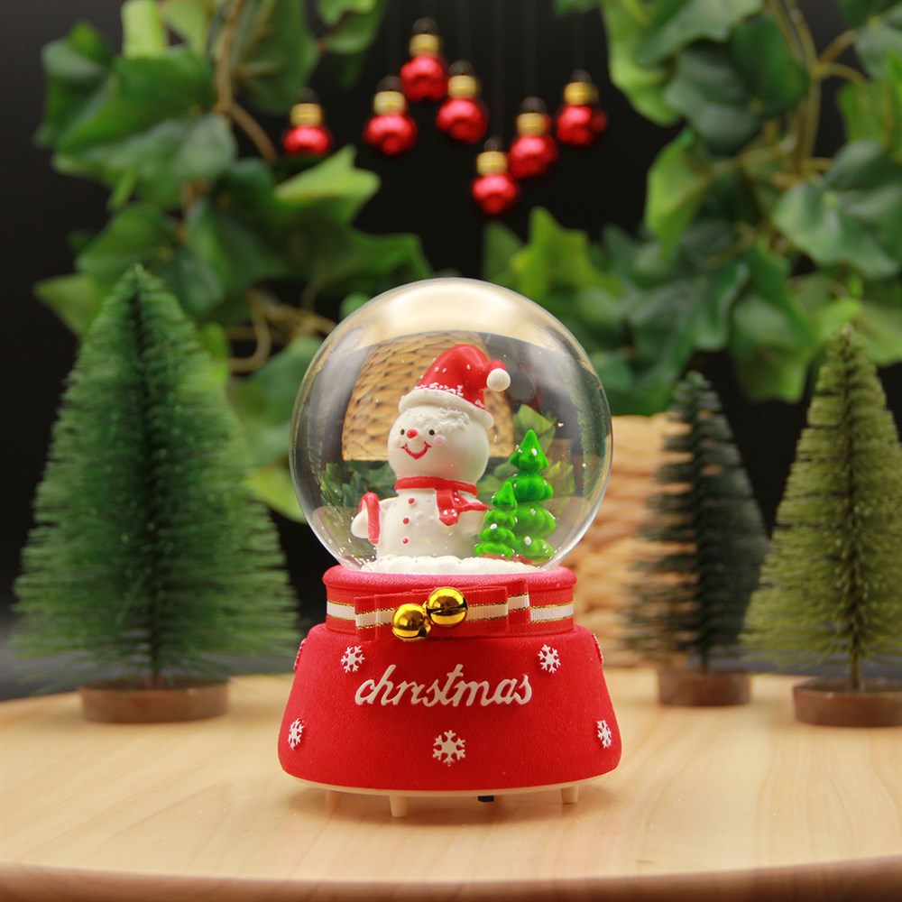Işıklı ve Müzikli Kardan Adamlı Christmas Yılbaşı Kar Küresi