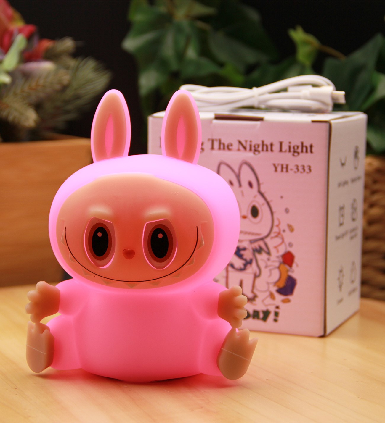 LABUBU PREMİUM SERİ SİLİKON GECE LAMBASI - PEMBE