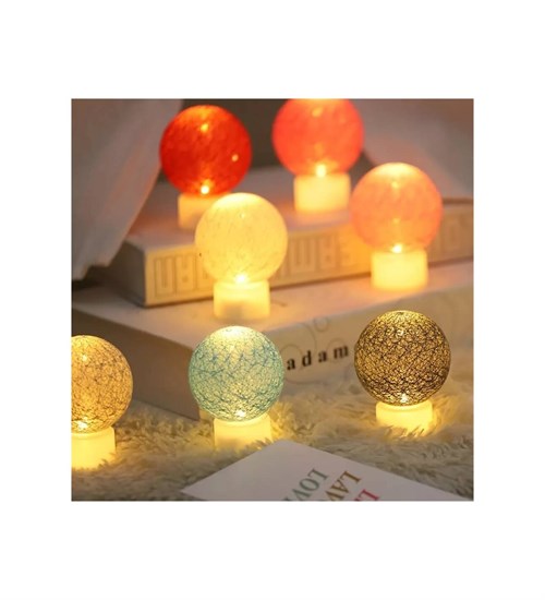 Led Işıklı Rengarenk Hasır Toplar Alaçatı Simgesi