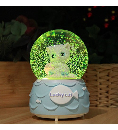 Lucky Cat Işıklı, Kar Motorlu ve Müzikli Mega Boy Kar Küresi