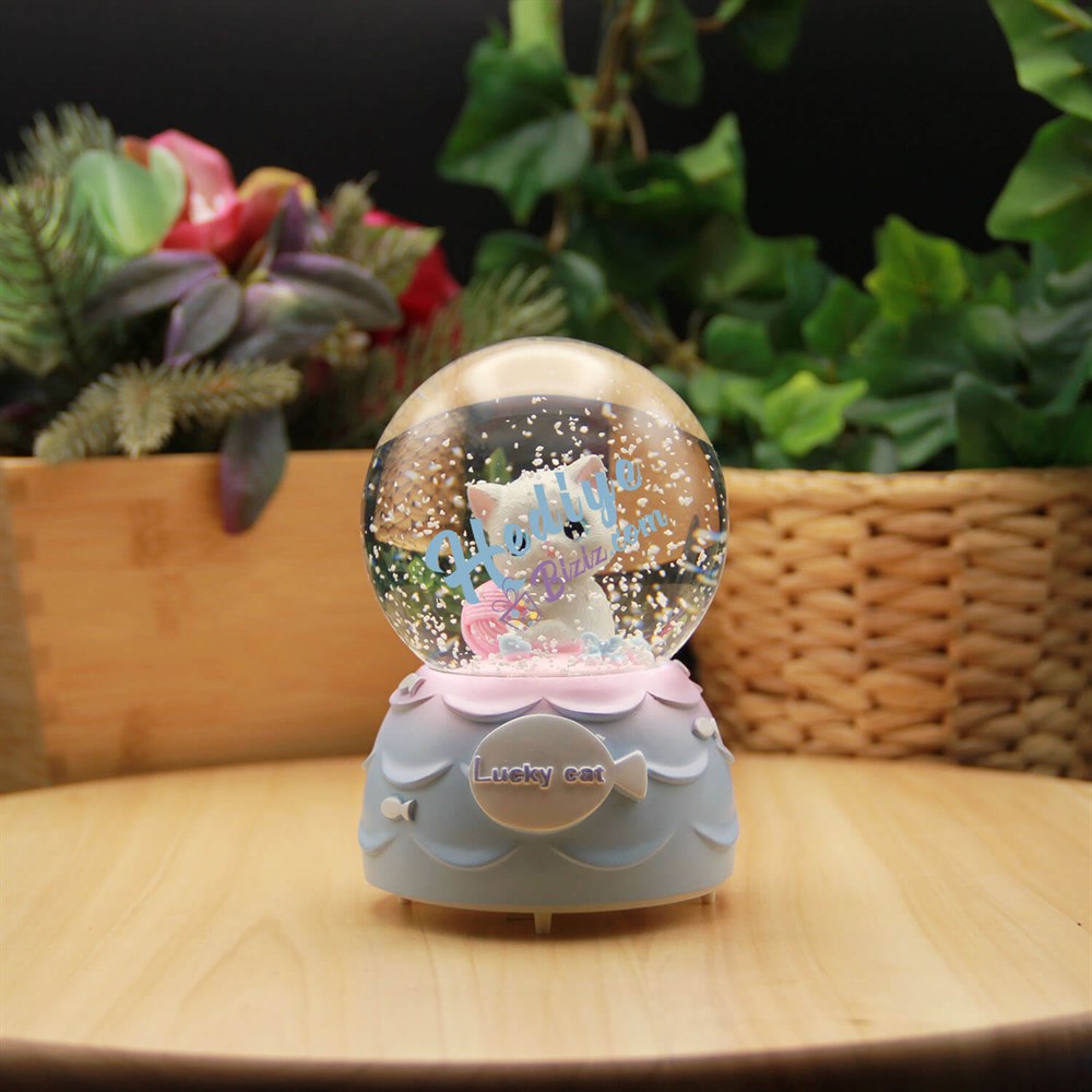 Lucky Cat Işıklı, Kar Motorlu ve Müzikli Mega Boy Kar Küresi