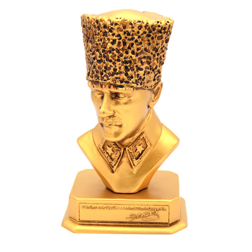 Mustafa Kemal Atatürk Büst Altın