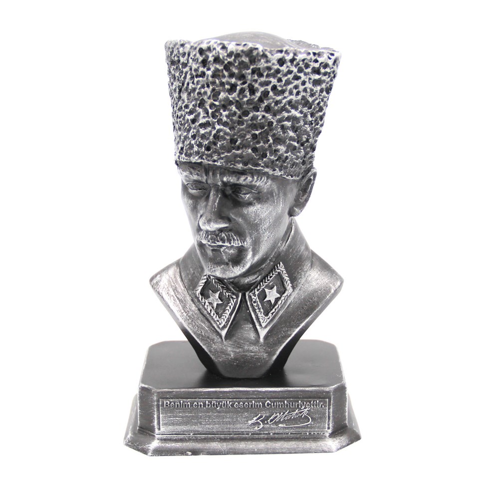 Mustafa Kemal Atatürk Büst Gümüş