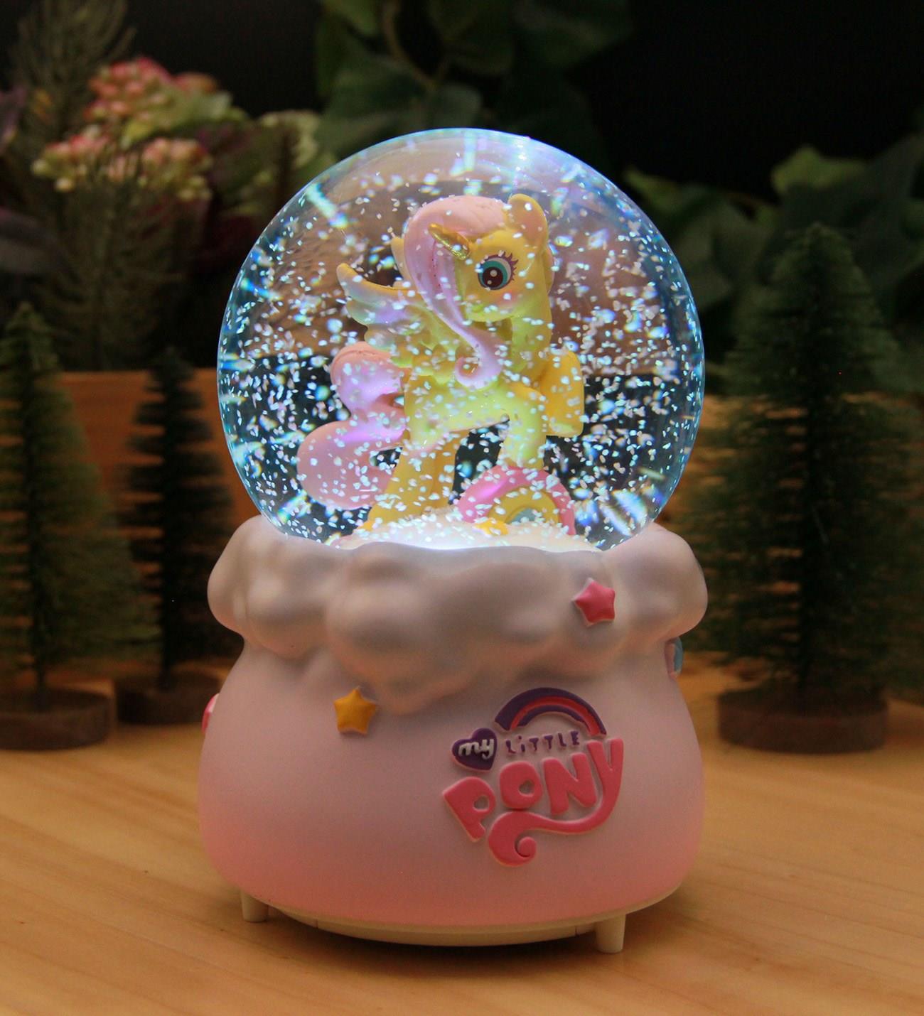 MY LİTTLE PONY UNICORN Kar Motorlu, Işıklı ve Müzikli Mega Boy Kar Küresi - PEMBE