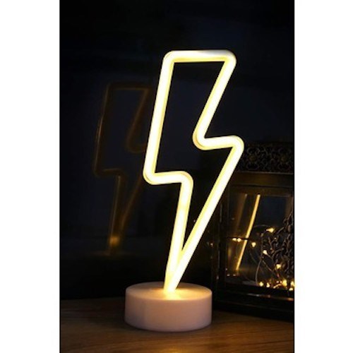 Neon Lamba Dekoratif Işık Şimşek
