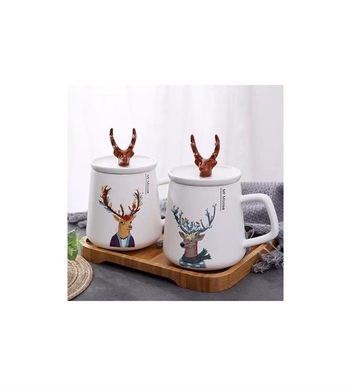 Porselen Kupa Mug Bardak Özel Tasarım Geyik