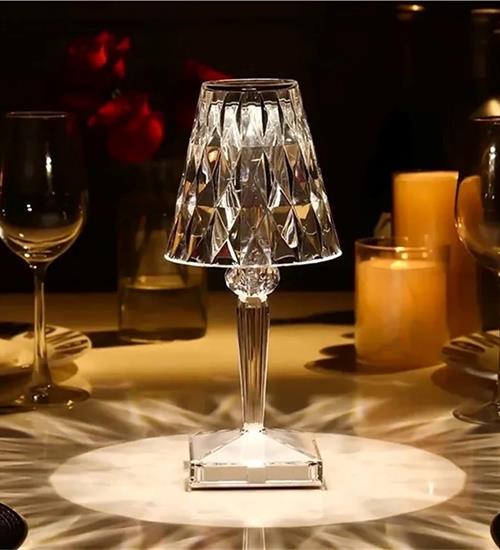 Şarjlı ve Uzaktan Kumandalı RGB Kristal Masa Lambası